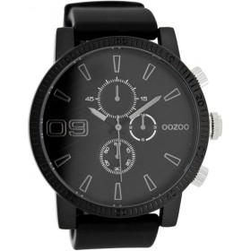 OOZOO Timepieces 50mm  Black Rubber strap C7494